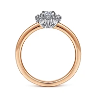 Gabriel & Co 4 Engagement Ring 14K Two-Tone Gold Starlight ER14661R1T44JJ
