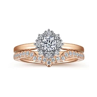 Gabriel & Co 4 Engagement Ring 14K Two-Tone Gold Starlight ER14661R1T44JJ