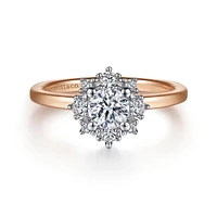 Gabriel & Co 5 Engagement Ring 14K Two-Tone Gold Starlight ER14661R2T44JJ