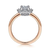 Gabriel & Co 5 Engagement Ring 14K Two-Tone Gold Starlight ER14661R2T44JJ