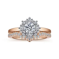 Gabriel & Co 5 Engagement Ring 14K Two-Tone Gold Starlight ER14661R2T44JJ