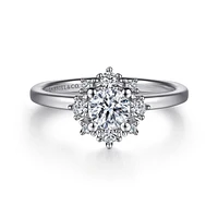 Gabriel & Co 5 Engagement Ring 14K White Gold Starlight ER14661R2W44JJ