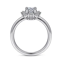Gabriel & Co 5 Engagement Ring 14K White Gold Starlight ER14661R2W44JJ