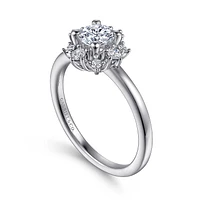 Gabriel & Co 5 Engagement Ring 14K White Gold Starlight ER14661R2W44JJ