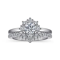 Gabriel & Co 5 Engagement Ring 14K White Gold Starlight ER14661R2W44JJ
