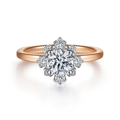 Gabriel & Co 5.75 Engagement Ring 14K Two-Tone Gold Starlight ER14661R3T44JJ