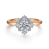 Gabriel & Co 5.75 Engagement Ring 14K Two-Tone Gold Starlight ER14661R3T44JJ