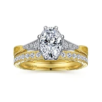 Gabriel & Co 8x5.5 Engagement Ring 14K Gold Art Deco ER14770O4M44JJ