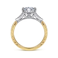 Gabriel & Co 6.5 Engagement Ring 14K Gold Art Deco ER14770R4M44JJ