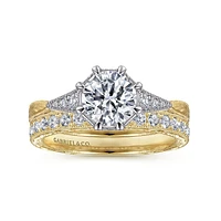 Gabriel & Co 6.5 Engagement Ring 14K Gold Art Deco ER14770R4M44JJ