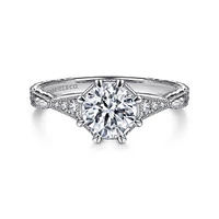 Gabriel & Co 6.5 Engagement Ring Platinum Art Deco ER14770R4PT4JJ