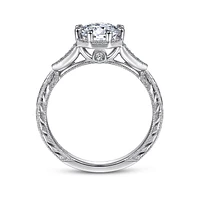 Gabriel & Co 6.5 Engagement Ring Platinum Art Deco ER14770R4PT4JJ