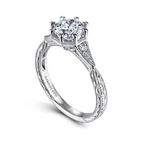 Gabriel & Co 6.5 Engagement Ring Platinum Art Deco ER14770R4PT4JJ