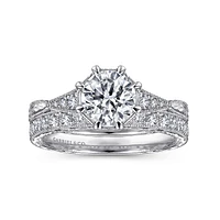 Gabriel & Co 6.5 Engagement Ring Platinum Art Deco ER14770R4PT4JJ