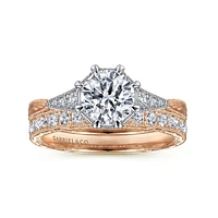 Gabriel & Co 6.5 Engagement Ring 14K Two-Tone Gold Art Deco ER14770R4T44JJ