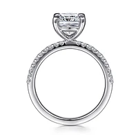 Gabriel & Co 7x7 Engagement Ring 14K White Gold Classic ER14918C8W44JJ