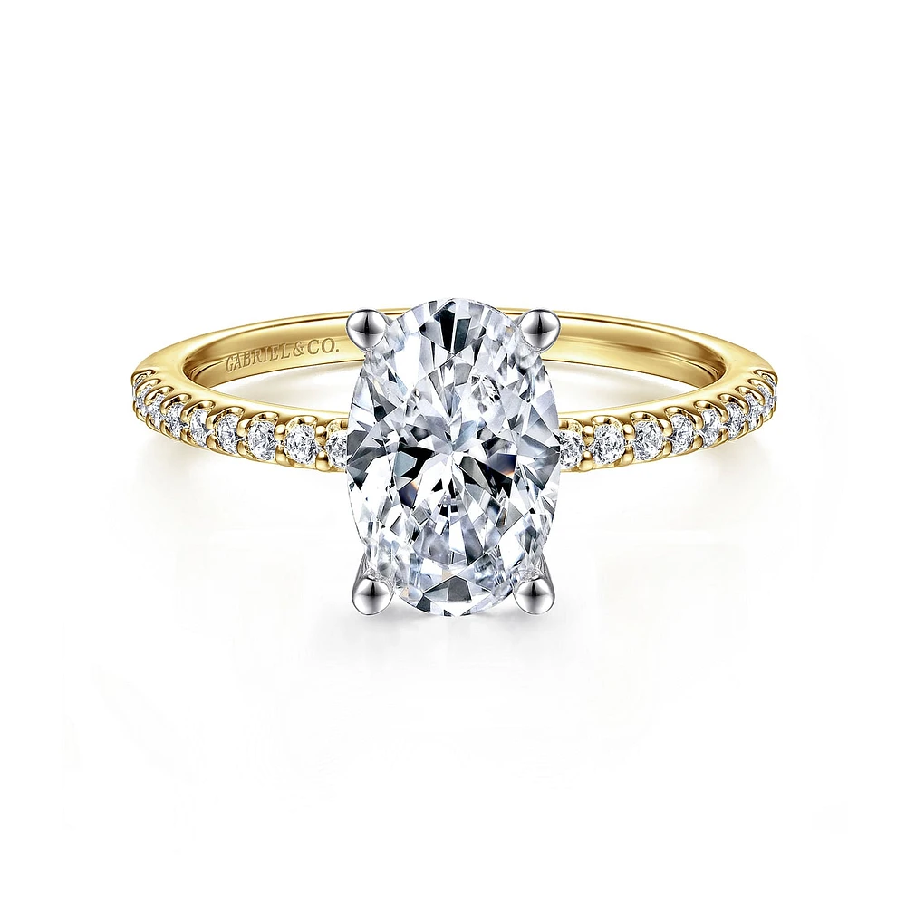 Gabriel & Co 9X6 Engagement Ring 14K Gold Classic ER14918O6M44JJ