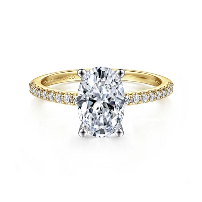Gabriel & Co 9X6 Engagement Ring 14K Gold Classic ER14918O6M44JJ
