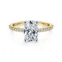 Gabriel & Co 9X6 Engagement Ring 14K Gold Classic ER14918O6M44JJ
