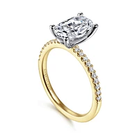Gabriel & Co 9X6 Engagement Ring 14K Gold Classic ER14918O6M44JJ
