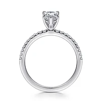 Gabriel & Co 7x5 Engagement Ring 14K White Gold Classic ER14918P3W44JJ
