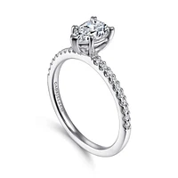 Gabriel & Co 7x5 Engagement Ring 14K White Gold Classic ER14918P3W44JJ