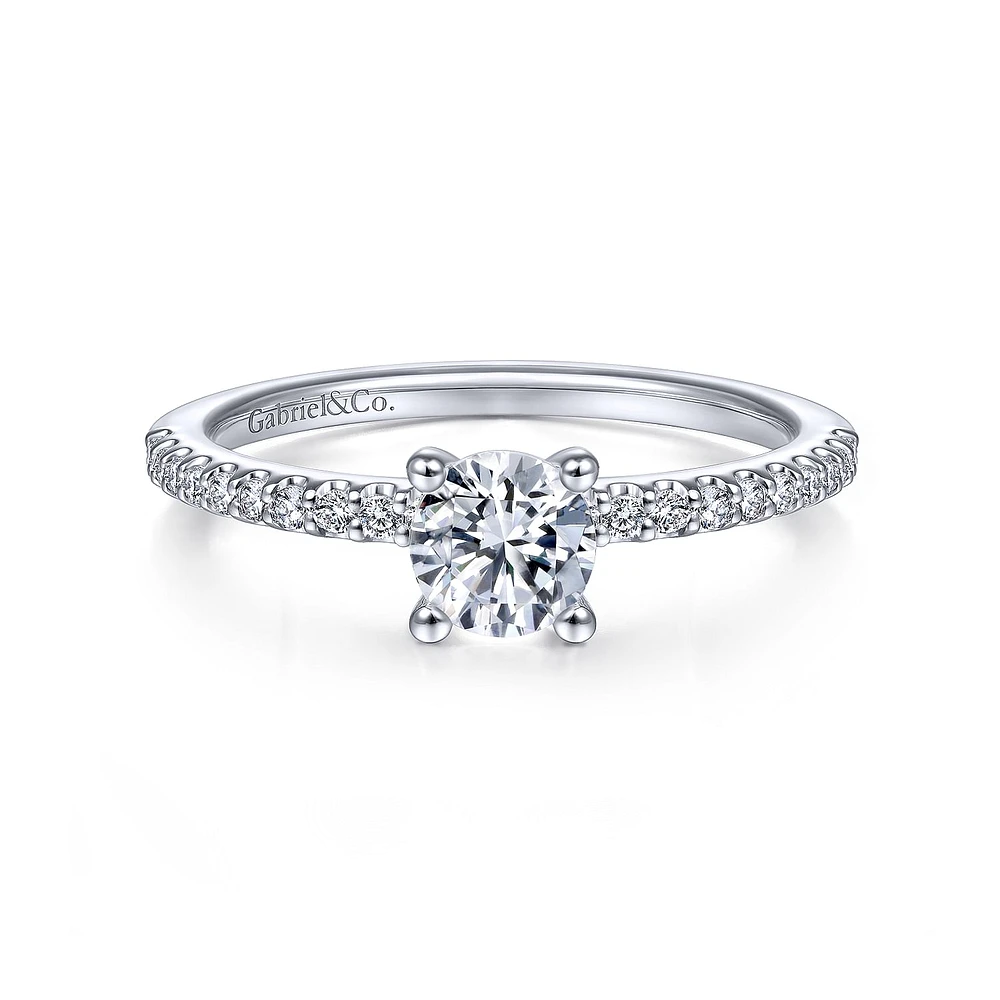 Gabriel & Co 5 Engagement Ring 14K White Gold Classic ER14918R2W44JJ