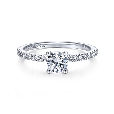 Gabriel & Co 5 Engagement Ring 14K White Gold Classic ER14918R2W44JJ