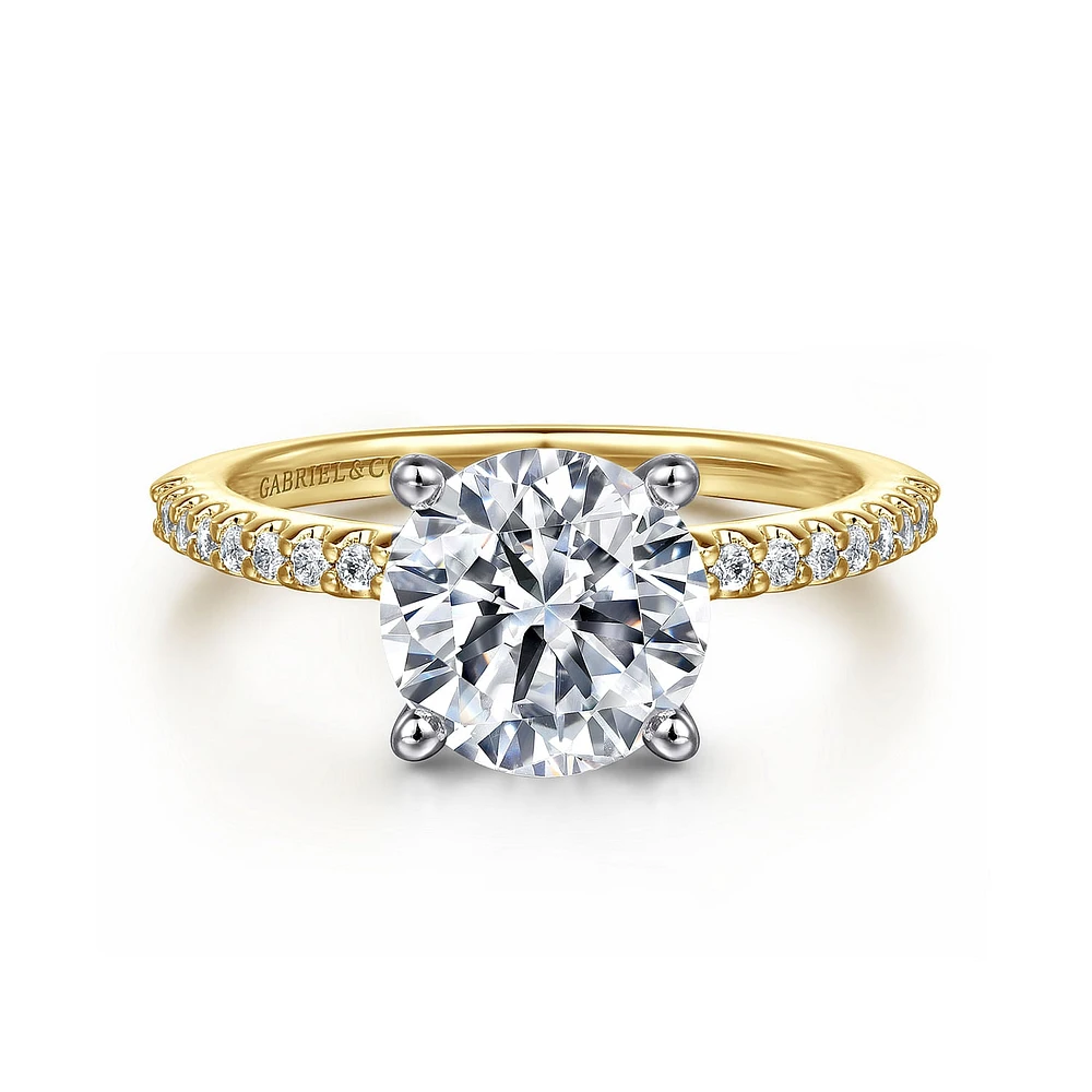 Gabriel & Co 8 Engagement Ring 14K Gold Classic ER14918R8M44JJ