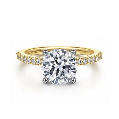 Gabriel & Co 8 Engagement Ring 14K Gold Classic ER14918R8M44JJ