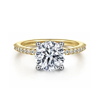 Gabriel & Co 8 Engagement Ring 14K Gold Classic ER14918R8M44JJ