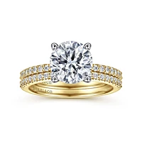 Gabriel & Co 8 Engagement Ring 14K Gold Classic ER14918R8M44JJ