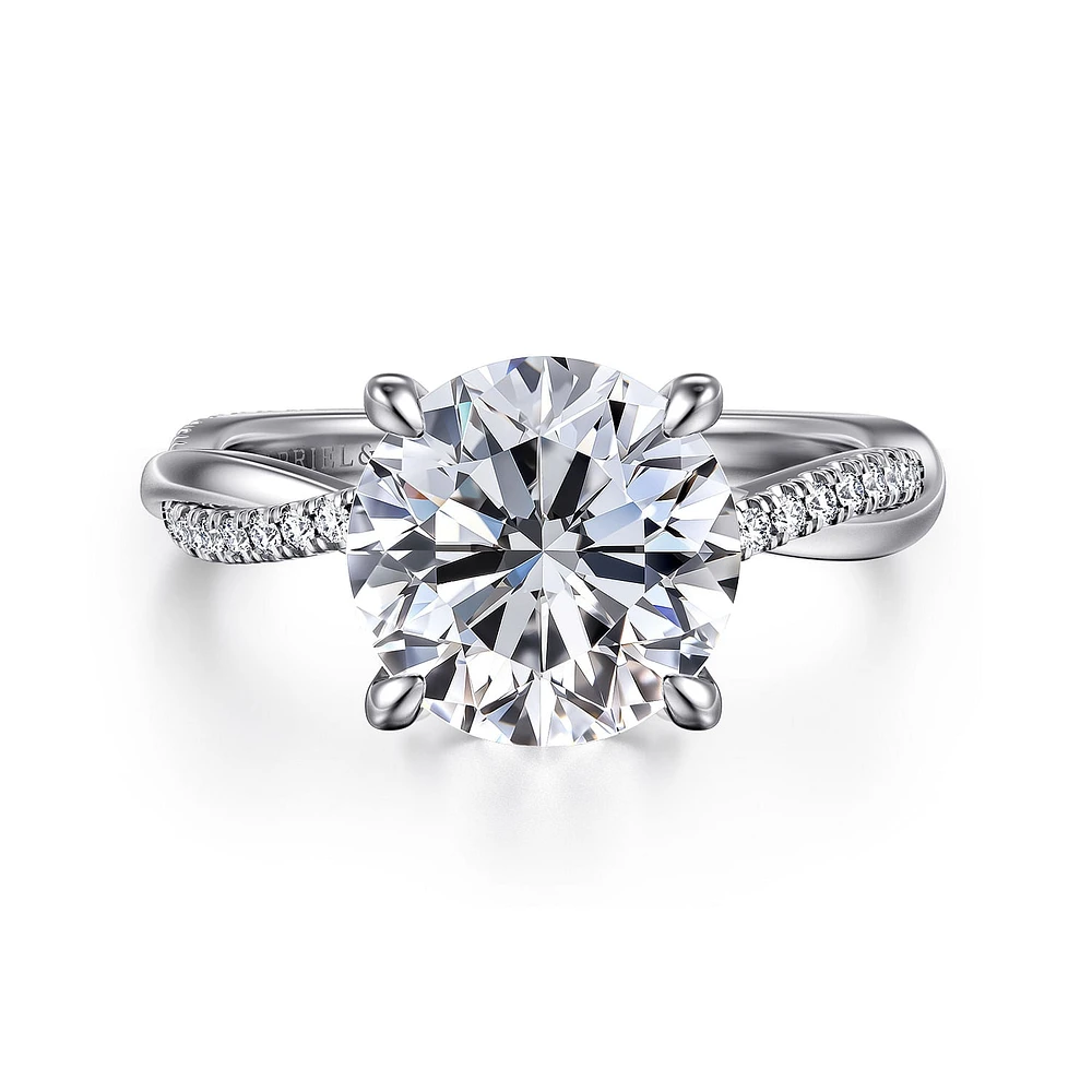 Gabriel & Co 9 Engagement Ring 14K White Gold Contemporary ER14922R12W44JJ