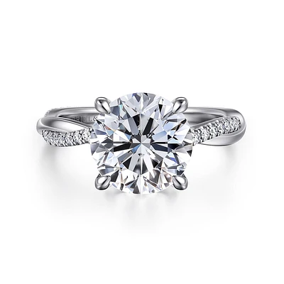 Gabriel & Co 9 Engagement Ring 14K White Gold Contemporary ER14922R12W44JJ