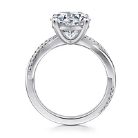 Gabriel & Co 9 Engagement Ring 14K White Gold Contemporary ER14922R12W44JJ