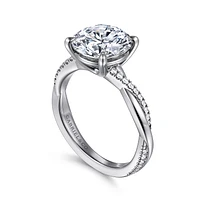 Gabriel & Co 9 Engagement Ring 14K White Gold Contemporary ER14922R12W44JJ
