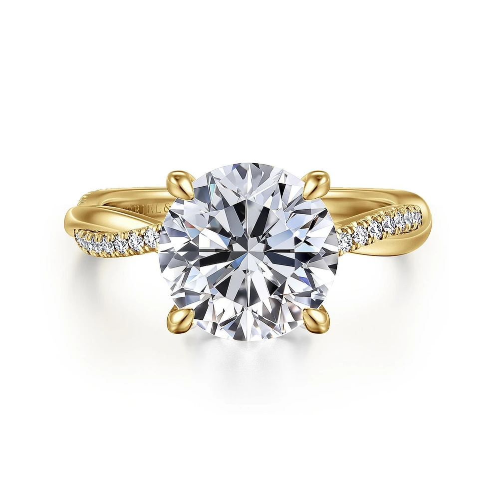Gabriel & Co 9 Engagement Ring 14K Yellow Gold Contemporary ER14922R12Y44JJ