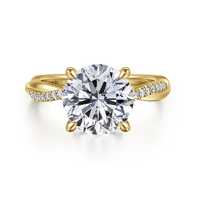 Gabriel & Co 9 Engagement Ring 14K Yellow Gold Contemporary ER14922R12Y44JJ