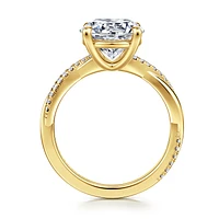 Gabriel & Co 9 Engagement Ring 14K Yellow Gold Contemporary ER14922R12Y44JJ