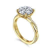 Gabriel & Co 9 Engagement Ring 14K Yellow Gold Contemporary ER14922R12Y44JJ
