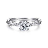 Gabriel & Co 5 Engagement Ring 14K White Gold Contemporary ER14922R2W44JJ