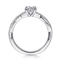 Gabriel & Co 5 Engagement Ring 14K White Gold Contemporary ER14922R2W44JJ