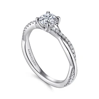Gabriel & Co 5 Engagement Ring 14K White Gold Contemporary ER14922R2W44JJ
