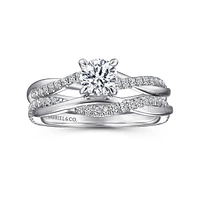 Gabriel & Co 5 Engagement Ring 14K White Gold Contemporary ER14922R2W44JJ