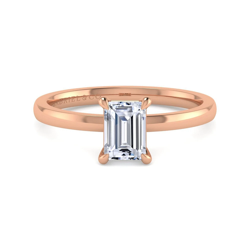 Gabriel & Co 6.5 x 5 Engagement Ring 14K Rose Gold Classic ER14982E4K4JJJ