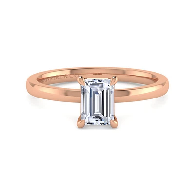 Gabriel & Co 6.5 x 5 Engagement Ring 14K Rose Gold Classic ER14982E4K4JJJ