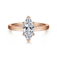 Gabriel & Co 10.5x5 Engagement Ring 14K Rose Gold Classic ER14982M4K4JJJ