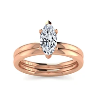 Gabriel & Co 10.5x5 Engagement Ring 14K Rose Gold Classic ER14982M4K4JJJ