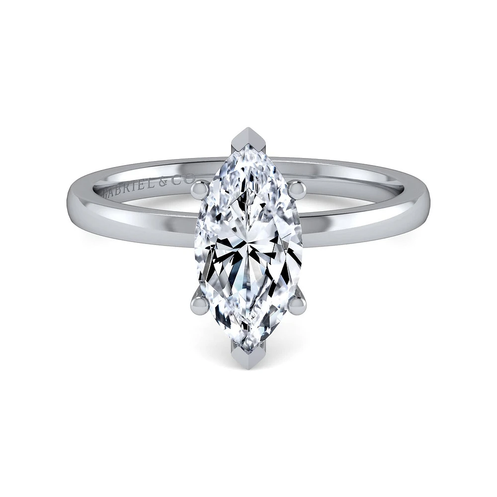 Gabriel & Co 12x6 Engagement Ring 14K White Gold Classic ER14982M6W4JJJ