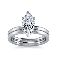Gabriel & Co 12x6 Engagement Ring 14K White Gold Classic ER14982M6W4JJJ